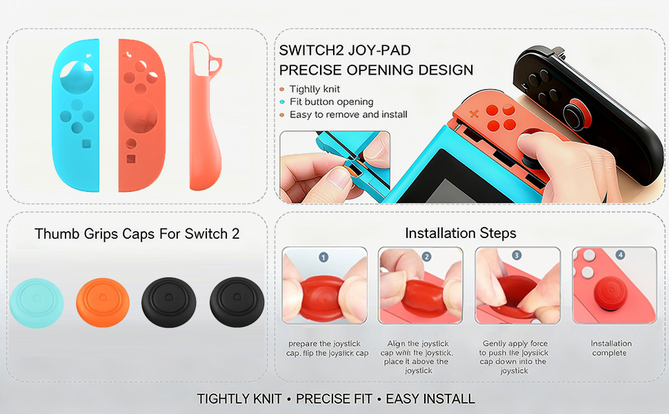 Silicone Grip Cover and Thumb Grips Caps