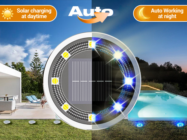 disc solar lights outdoor