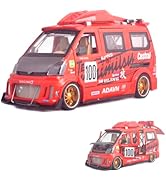 Ailejia Sprinter Van Hot Rod Diecast Metal Model Toy Car - 1:24 Scale Graffiti Van with Sound and...