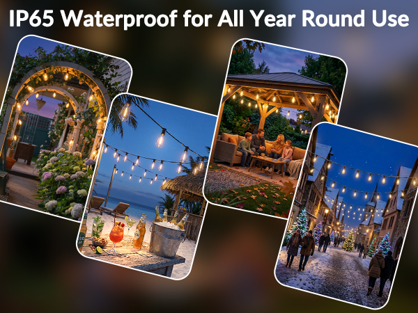 outdoor string lights outdoor waterproof