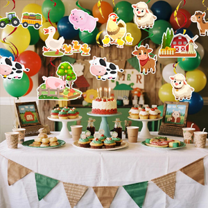 farm animal hanging foil swirls