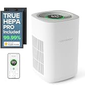 Airversa Air Purifier for Home Bedroom Large Room 1050 Sq Ft Air Filters Up to 99.99% PM2.5 Displ...