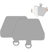 COCASES 2 Pack Phone Tether Tab, Phone Strap Replacement Part for Smartphone Safety Tether (Grey)