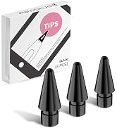 Penstudio Replacement Tips for Apple Pencil Pro/1st/2nd &USB-C, 3 Pack High Sensitivity Nibs, Dur...