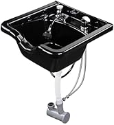 AW Shampoo Bowl Hair Sink with Gel Neck Rest Hair Trap CUPC Vacuum Breaker Barber Salon Spa Mount...