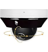 6MP Mini PTZ Dome PoE IP Camera Outdoor with Pan/Tilt, 3X Zoom, 2.8-8mm Motorized Varifocal Lens,...