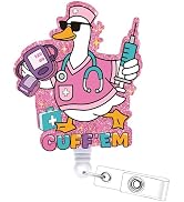 Funny Goose Badge Reels Retractable - Cosmisun Cuff 'Em Badge Holder with Alligator Clip Silly ID...