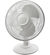 Lasko 12" Oscillating Table Fan for Home, Offices, Bedrooms, Living Rooms, 3-Speeds, Widespread O...
