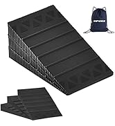 INFIDEZ Adjustable Silicon Squat Wedge Block (6PCS) for Heel Elevated Squats, Foot and Calf Stret...