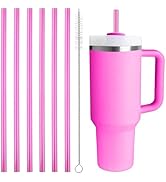 Replacement Straw Compatible with Stanley Quencher 40 oz,30 oz Tumbler, 12 inch Extra Long Reusab...