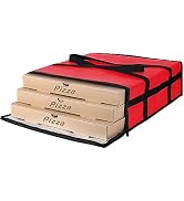 CIVJET Insulated Pizza Delivery Bag for Carry Hot, 20" x 20" x 6" Carrier Warmer, Insulated Food ...