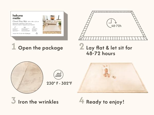 Coral Velvet Memory Foam Rug for Crawling, Non-Slip, Water-Resistant, Playmat for Playpen