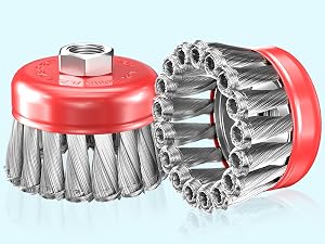 Wire Wheel Brush Set for 4-1/2" Angle Grinder
