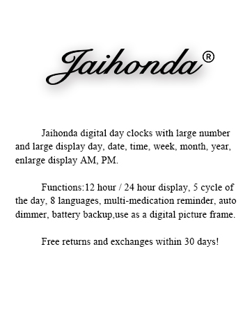 clock with day and date for elderly