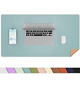 AFIING Dual-Sided Desk Pad, Natural Cork & PU Leather, Desk Mat Protector Non-Slip, Waterproof, E...