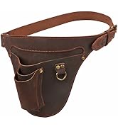 Tourbon Genuine Leather Florist Tool Belt Bag Gardener Farmer Tools Holster Waist Pouch Electrici...
