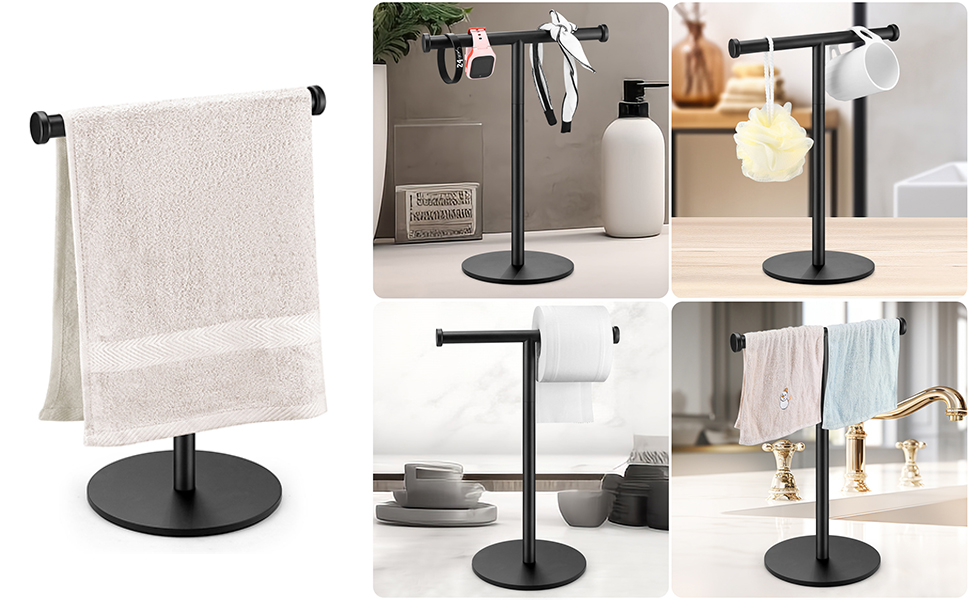 Black Towel Racks for Bathroom Counter