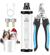 VIWIK Dog Nail Grinder with Dog Nail Trimmers, Dog Nail Clippers Kit for Large Medium Small Dogs ...