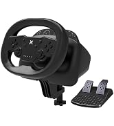 DOYO Gaming Steering Wheel with Pedals, 270 Degree Racing Wheel with Dual-Vibration Motors, Wirel...