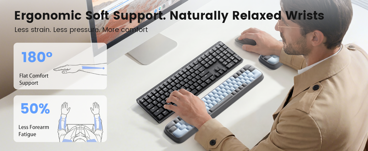 keyboard wrist pad and mouse rest