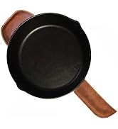 Trumoter Handmade Genuine Leather Cast Iron Pot Handle Cover, Assist Pan Holder, Double Layered H...