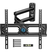 Pipishell Full Motion TV Wall Mount for 26-65 Inch Flat Curved TVs, Heavy Duty Single Articulatin...