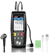 Wintact Digital Ultrasonic Thickness Gauge, Range 0.039 to 11.81 in with Probe for Measuring Meta...