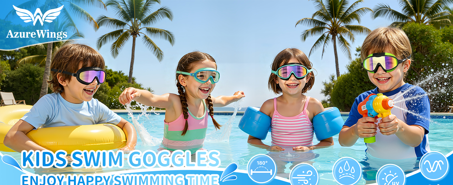 kids swim goggles for 4-15
