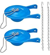 Gerber Toilet Flapper Replacement, 2 Pack 3 inch for Gerber 99-788 with 2 Toilet Handle Chains Ul...