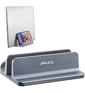 JARLINK 2-in-1 Design Vertical Laptop Stand Holder, Aluminum Laptop Stand for Desk with Adjustabl...