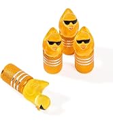 Rislobx 4Pcs Tire Valve Stem Cap Cover for Car SUV Truck, Valve Cover with Funny Duck Sunglasses,...