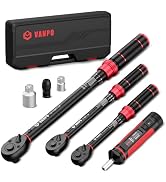 VANPO Torque Wrench Set, 1/4", 3/8", 1/2" Click Torque Wrenches (20-240 in-lb, 5-45 ft-lb, 10-170...