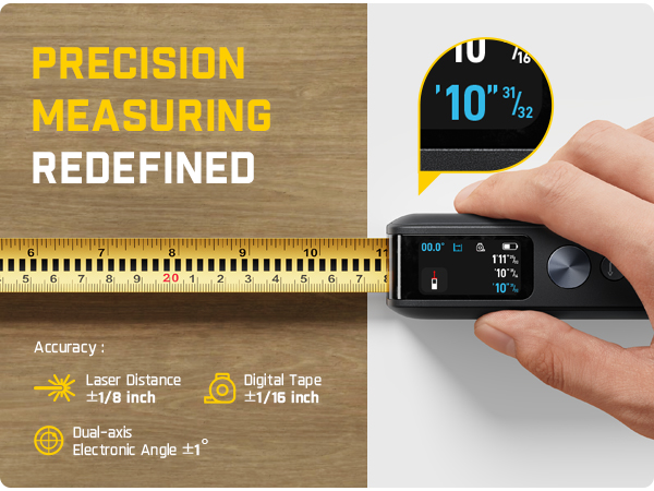 Fanttik A10 Pro 2-in-1 Digital Laser Tape Measure with HD IPS Color Display