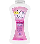 Vagisil Odor Block Deodorant Powder for Women, Helps to Prevents Chafing, Talc-Free, 8 Ounce (Pac...