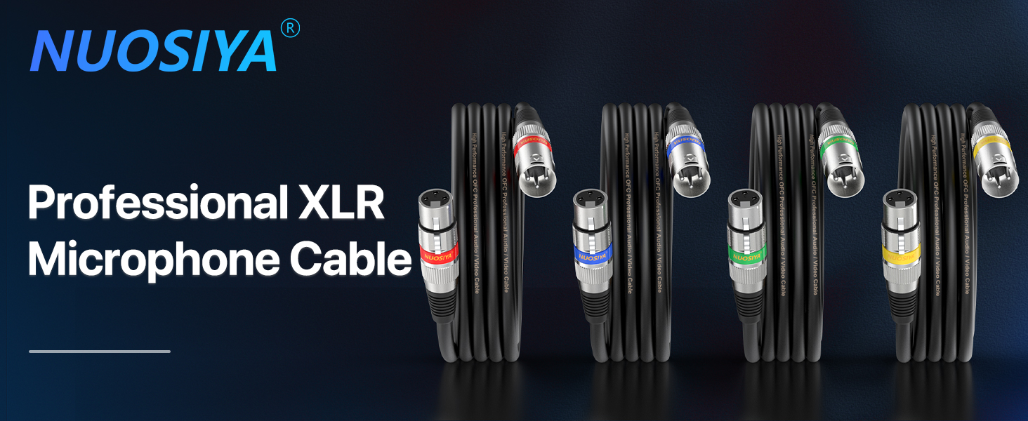 Premium XLR to XLR cables with oxygen-free copper for clear sound