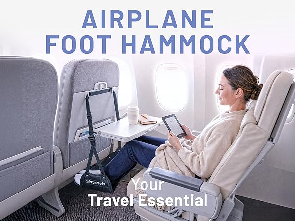 airplane foot hammock your travel essential