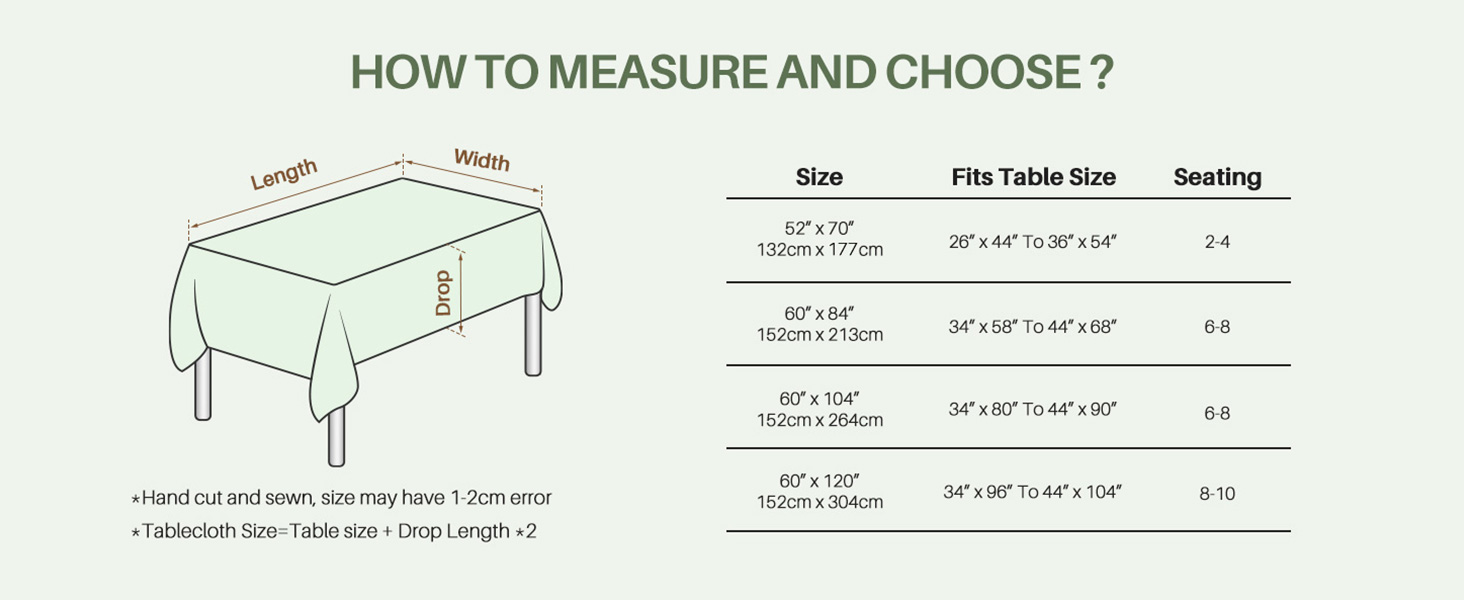 table cloths for 6 foot rectangle tables