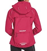 baleaf Women's Rain Jackets Waterproof Windbreaker Packable Running Lightweight Cycling Jacket Re...