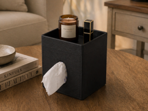 LAMOTI square tissue box cover in living room