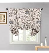Mightree Blackout Tie Up Curtains for Windows, Three-Layer Woven Roman Curtains, Thermal Insulate...