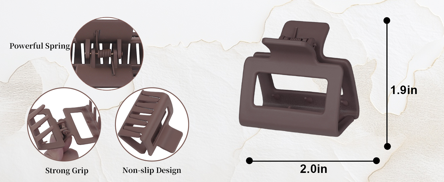 Medium Square Hair Claw Clips