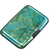 ELFISH Mini RFID Aluminum Wallet Credit Cards Holder Business Card Case Metal ID Case for Men Wom...