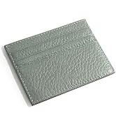 M-Plateau Credit Card Wallet, Super Slim Card Holder, Genuine Leather Wallet for Man and Women wi...