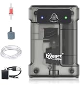 hygger Portable Aquarium Air Pump, USB Rechargeable Lithium Battery Powered, Two 0xygen Supply Mo...