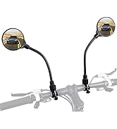 Bike Mirror, Bicycle Mirrors for Handlebars 360 Rotate Rearview Convex Lens, Safe Cycling Bike Re...