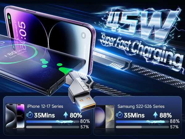 4-in-1 45w Versatile Fast Charging Cable