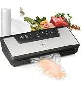 HBN Vacuum Sealer Machine Commercial Automatic Food Vacuum Sealer Built-in Cutter & Bag Storage C...