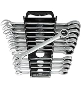12pc MM/Metric TIGHTSPOT Ratcheting Wrenches - With Quick Access Wrench Organizer - Our standard ...