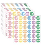 YEWROXY 720 PCS Baby Clothes Size Stickers, 1" Circle Size Labels for Baby Clothing, Color-Coding...