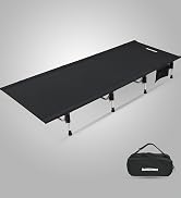 MARCHWAY Lightweight Folding Tent Camping Cot Bed with Lever Lock, Easy Setup Portable Compact fo...